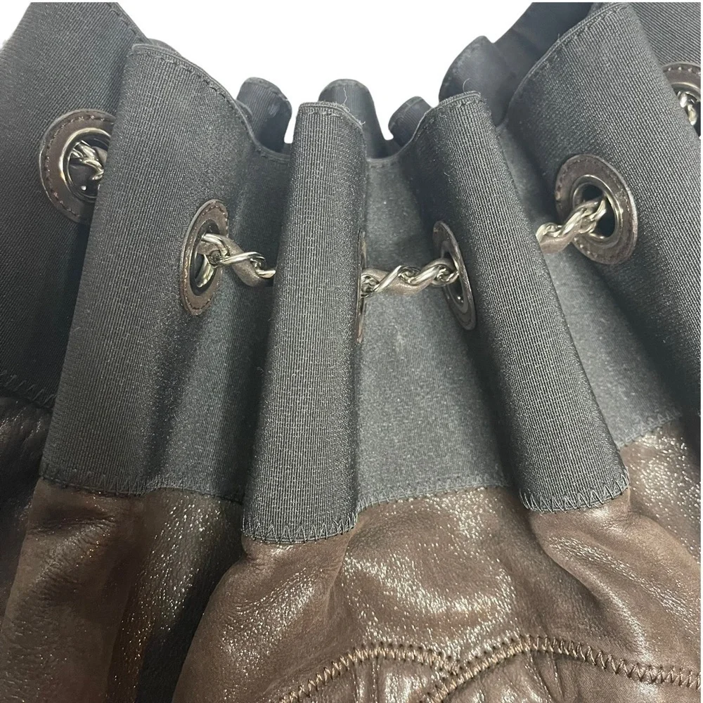 Stretch Spirit Large Cabas Hobo Bag brown lambskin leather